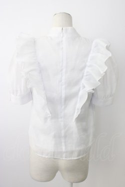 画像2: evelyn / Vフリルボウタイブラウス  ホワイト T-26-01-16-016-LO-BL-SA-ZT