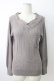 画像1: axes femme / Ｖネックニットプルオーバー  グレー T-26-01-16-017-AX-TO-IG-ZT (1)