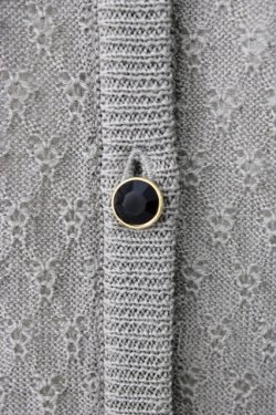 画像4: KANEKO ISAO / ピコフリル使い襟つきカーディガン  チャコールグレー T-26-01-16-002-EL-TO-OW-ZT