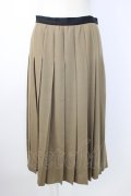 INGEBORG / ウールプリーツスカート  ベージュ T-26-01-16-020-LO-SK-OW-ZT