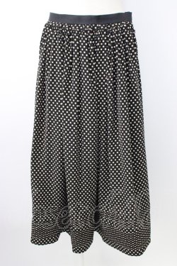 画像1: WONDERFUL WORLD / 水玉前開きスカート  クロ T-26-01-16-021-LO-SK-OW-ZT