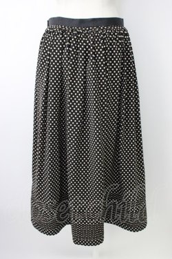 画像2: WONDERFUL WORLD / 水玉前開きスカート  クロ T-26-01-16-021-LO-SK-OW-ZT