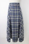 画像1: axes femme / 起毛チェック編上スカート  ブルー T-26-01-16-022-AX-SK-SA-ZT565 (1)