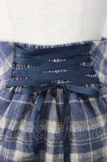 画像3: axes femme / 起毛チェック編上スカート  ブルー T-26-01-16-022-AX-SK-SA-ZT565 (3)