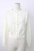 m petit by misako / AM*ハート透かしニットカーディガン L アイボリー T-26-01-18-001-LO-TO-SA-ZT