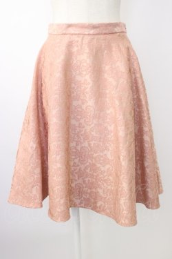 画像1: axes femme / ジャガードミドルスカート M ピンク T-26-01-18-023-AX-SK-SA-ZT