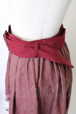 画像3: axes femme POETIQUE / レトロ喫茶ベルト付スカート  ボルドー T-26-01-18-024-AX-SK-SA-ZT