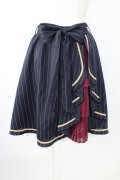 axes femme kawaii / アシメプリーツスカート M ネイビー T-26-01-18-025-AX-SK-SA-ZT