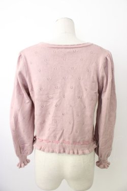 画像2: axes femme kawaii / Rosy Bearニットカーデ  ピンク T-26-01-18-003-AX-TO-SA-ZT