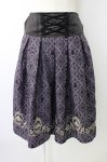 画像1: axes femme / Disneyダークオーナメント柄スカート  パープル T-26-01-18-026-AX-SK-SA-ZT570 (1)