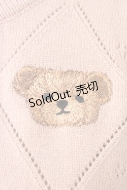 画像3: axes femme kawaii / Rosy Bearニットカーデ  ピンク T-26-01-18-003-AX-TO-SA-ZT560