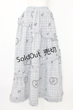 画像2: axes femme kawaii / おさんぽテリア柄スカート  黒チェック T-26-01-18-028-AX-SK-SA-ZT570