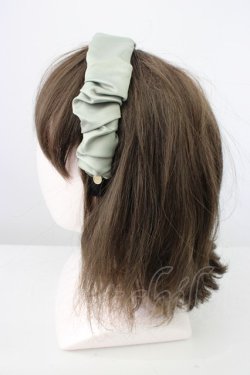 画像3: Maison de FLEUR / サテンギャザーカチューシャ  グリーン T-26-01-18-032-LO-AC-SA-ZT