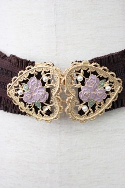 画像3: axes femme / ハートローズゴムベルト  ブラウン T-26-01-18-035-AX-ZA-SA-ZT