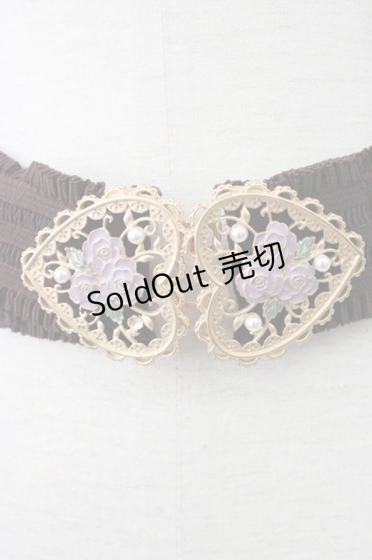 画像3: axes femme / ハートローズゴムベルト  ブラウン T-26-01-18-035-AX-ZA-SA-ZT485 (3)