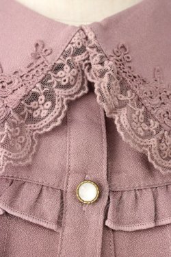 画像3: axes femme POETIQUE / レースデザインフリルブラウス M ピンク T-26-01-18-004-AX-BL-SA-ZT