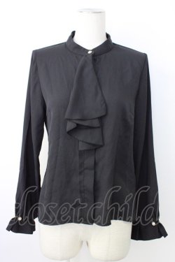 画像1: axes femme / プチハイネックブラウス  黒 T-26-01-18-007-AX-BL-SA-ZT