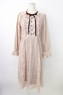 画像1: axes femme / 総レースワンピース  ピンク T-26-01-18-009-AX-OP-SA-ZT