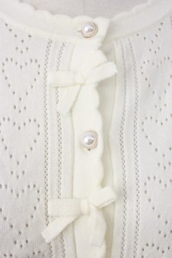 画像4: m petit by misako / AM*ハート透かしニットカーディガン L アイボリー T-26-01-18-001-LO-TO-SA-ZT