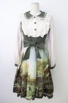 画像1: With Puji / 絵画風プリント長袖ワンピース S グリーン T-26-01-18-010-EL-OP-SA-ZT569 (1)