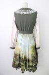 画像2: With Puji / 絵画風プリント長袖ワンピース S グリーン T-26-01-18-010-EL-OP-SA-ZT569 (2)