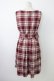 画像2: axes femme POETIQUE / チェック柄ベルト付きチュニ  ボルドーチェックＸ白 T-26-01-18-011-AX-OP-SA-ZT (2)