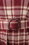 画像3: axes femme POETIQUE / チェック柄ベルト付きチュニ  ボルドーチェックＸ白 T-26-01-18-011-AX-OP-SA-ZH (3)