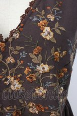 画像3: axes femme / 刺繍入りワンピース  ブラウン T-26-01-18-012-AX-OP-SA-ZT569 (3)