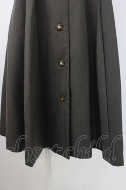 画像5: F&A / ゴールドべっ甲釦Vネックジャンパースカート  グレー T-26-01-18-013-LO-OP-SA-ZT