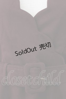 画像3: an another angelus / ベルト付きスカラップジャンスカ  ボルドー T-26-01-18-014-CA-OP-SA-ZT569