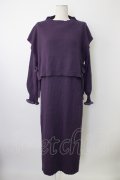 axes femme / ベストニットワンピース  パープル T-26-01-18-016-AX-OP-SA-ZT