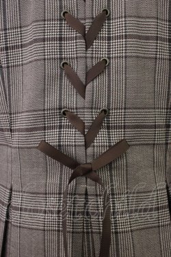 画像3: axes femme NOSTALGIE / 刺繍入りグレンチェックジャケット M ブラウン T-26-01-18-017-AX-JA-SA-ZT