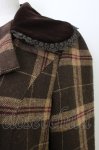 画像3: axes femme / 別珍襟チェックコート M ブラウン T-26-01-18-018-AX-CO-SA-ZTC037 (3)