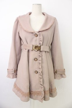 画像1: axes femme / ベルト付コート M ピンク T-26-01-18-019-AX-CO-SA-ZT