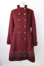 画像1: axes femme Red label / スタンド襟ダブルボタンコート M ボルドー T-26-01-18-022-PU-CO-SA-ZTC038 (1)