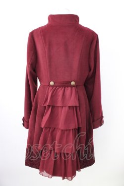 画像2: axes femme Red label / スタンド襟ダブルボタンコート M ボルドー T-26-01-18-022-PU-CO-SA-ZT