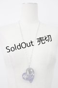 axes femme / 時計ハートモチーフネックレス  青Ｘシルバー T-26-01-21-035-AX-AC-SA-ZT