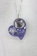 画像2: axes femme / 時計ハートモチーフネックレス  青Ｘシルバー T-26-01-21-035-AX-AC-SA-ZT (2)