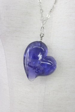 画像3: axes femme / 時計ハートモチーフネックレス  青Ｘシルバー T-26-01-21-035-AX-AC-SA-ZT