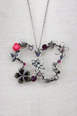 画像2: axes femme / 蝶枠モチーフネックレス  シルバー T-26-01-21-037-AX-AC-SA-ZT