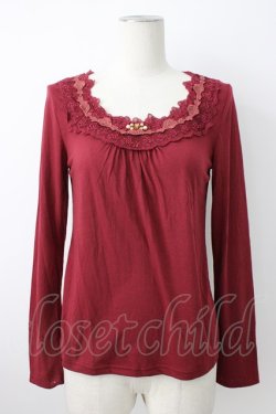 画像1: axes femme / 袖口2WAYインナーPO  ワイン T-26-01-21-006-AX-TO-SA-ZT