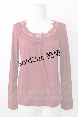 画像1: axes femme / 袖口2WAYインナーPO  ワイン T-26-01-21-006-AX-TO-SA-ZT566