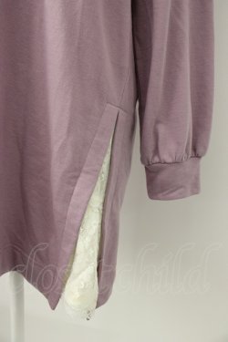 画像3: axes femme / ロング丈プルパーカー  ラベンダー T-26-01-21-009-AX-TO-SA-ZT