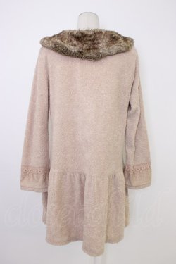 画像2: axes femme / ファー襟付きロングカーディガン M ベージュ T-26-01-21-010-AX-TO-SA-ZT