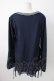 画像2: axes femme / サイドポケット裾シフォンカーディガン  ネイビーＸ白 T-26-01-21-011-AX-TO-SA-ZT (2)