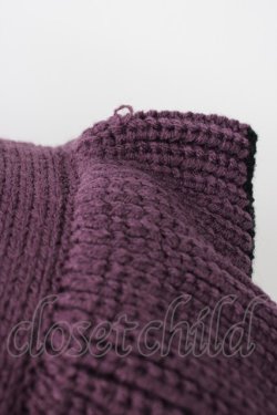 画像4: DearMyLove / ハートくり抜きレースアップニット M パープルＸ黒 T-26-01-21-012-EL-TO-SA-ZT