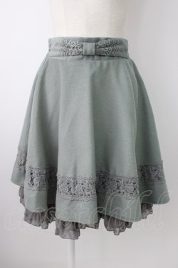 画像1: axes femme / 裾フリルスカート M グリーン T-26-01-21-014-AX-SK-SA-ZT