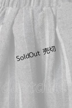 画像4: axes femme / 裾フロッキーローズストライプスカート  グレーＸ黒 T-26-01-21-015-AX-SK-SA-ZT552