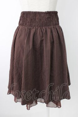 画像2: axes femme POETIQUE / ナポレオン風ストライプスカート  ブラウン T-26-01-21-016-AX-SK-SA-ZT