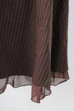 画像3: axes femme POETIQUE / ナポレオン風ストライプスカート  ブラウン T-26-01-21-016-AX-SK-SA-ZT